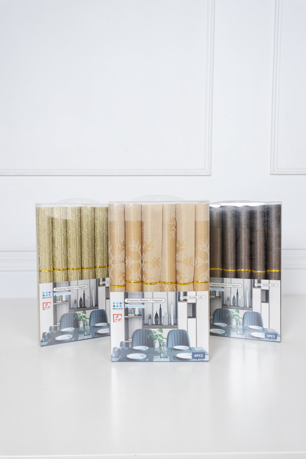 SET DE INDIVIDUALES 6 PIEZAS (COLORES VARIOS)