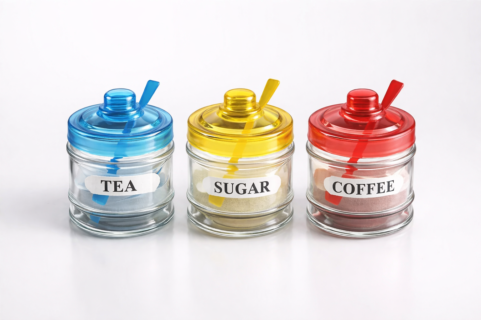 STORAGE JAR SET GLASS 3 PCS (FRASCOS DE VIDRIO)