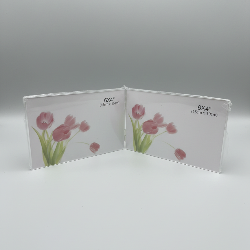 PORTARETRATOS 6X4" DOBLE 15X10CM