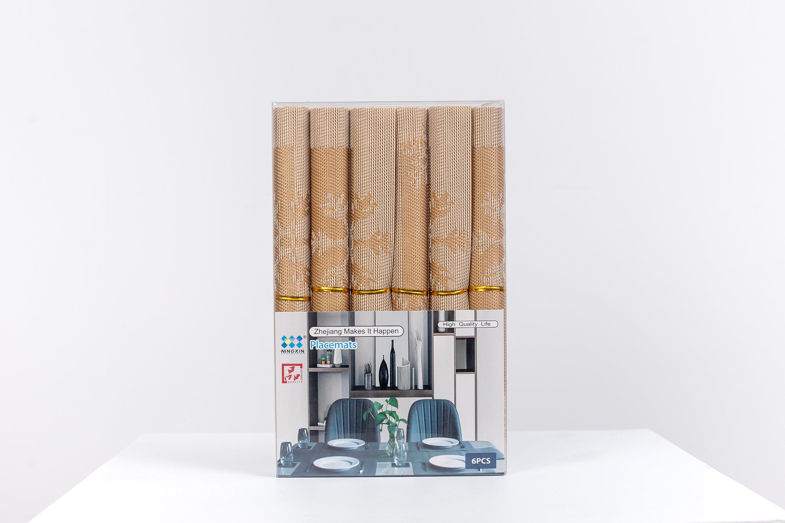 SET DE INDIVIDUALES 6 PIEZAS (COLORES VARIOS)