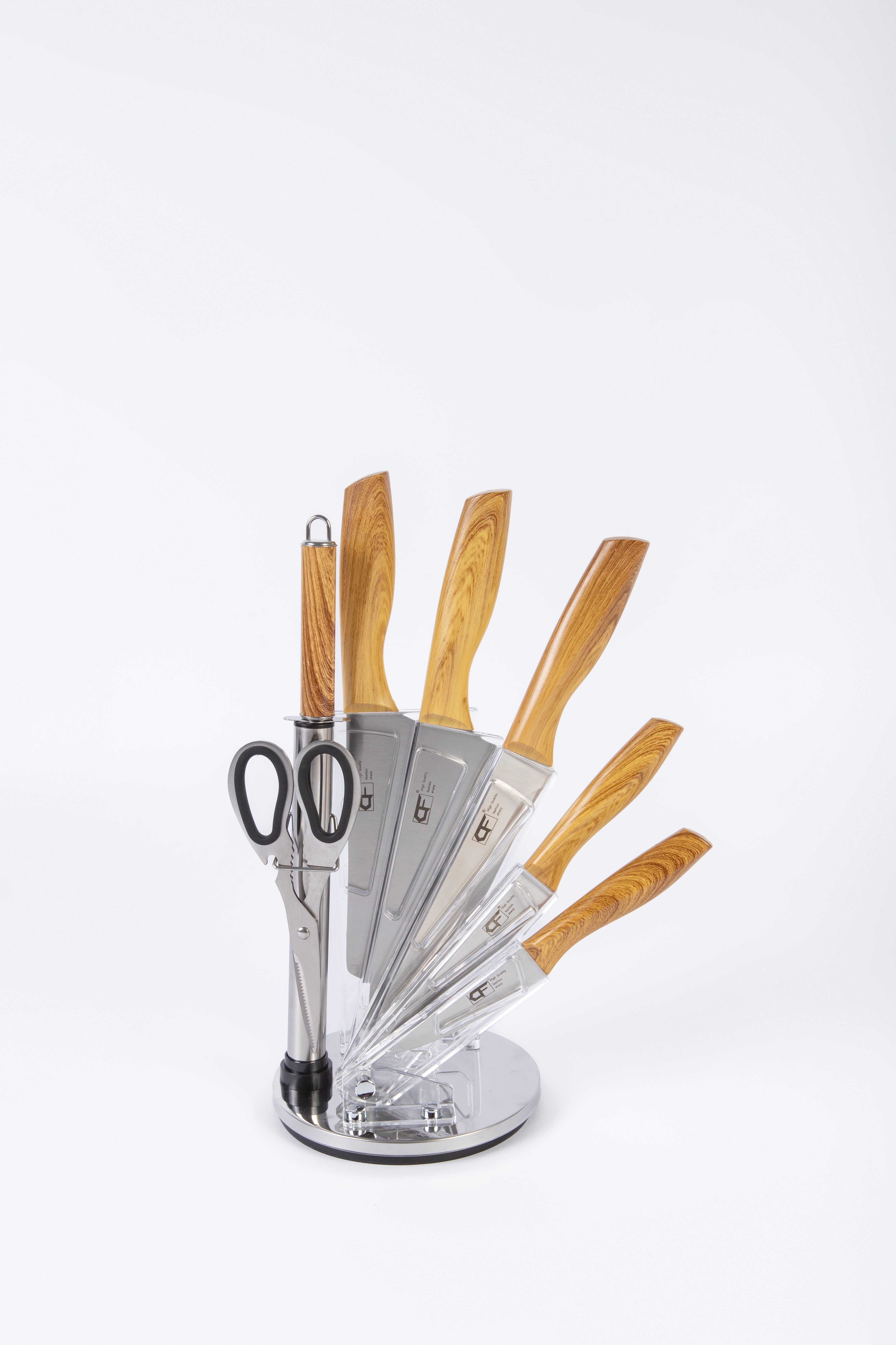 KNIFE SET HIGH-CLASS STAINLESS STEEL (CUCHILLO MADERA)
